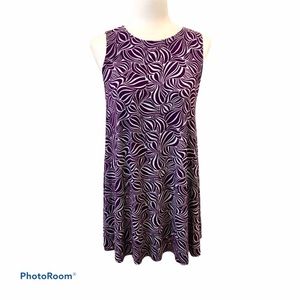 Hourglass Lilly Purple Grey Tank Swing Dress Sz S/M